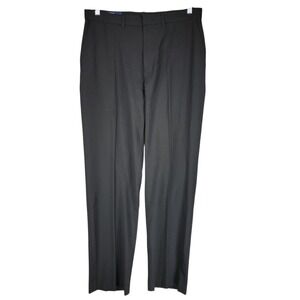 Vtg Polo Ralph Lauren Dress Pants 35x34 Men Black Flat Front Stretch Performance